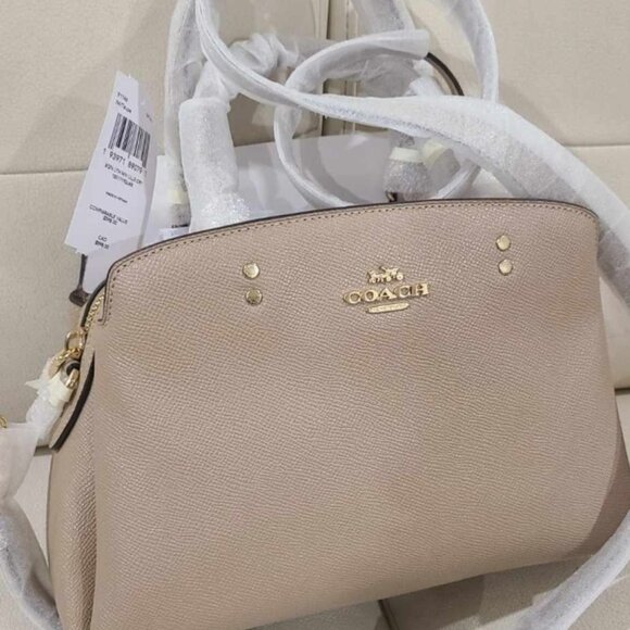Nwt Authentic Coach mini Lillie Carryall satchel /Crossbody taupe / neut… - Picture 1 of 12